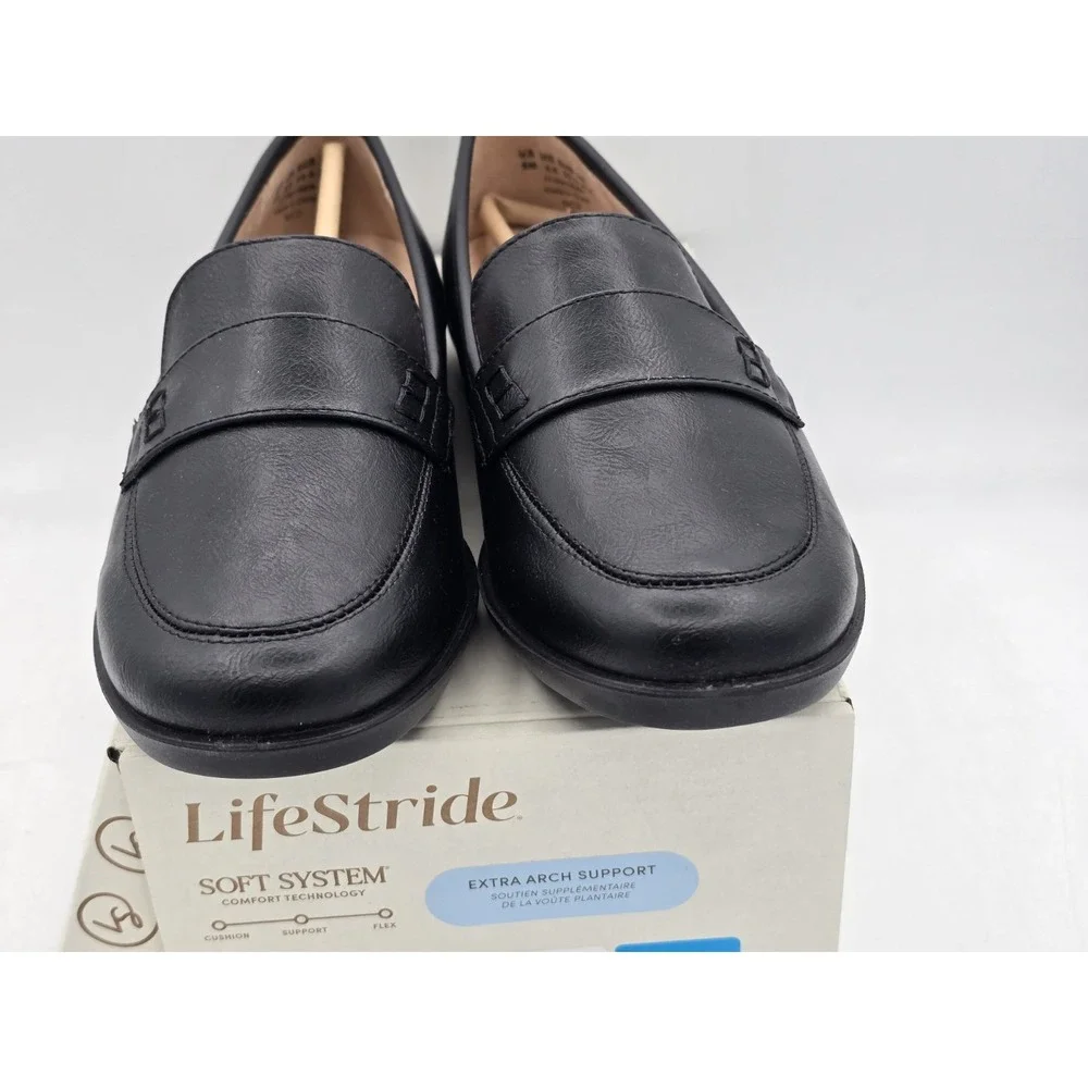 Life stride Women's Nico‎ Slip On Casual Loafer Sz 8 M Black - Picture 3 of 13